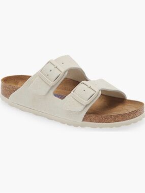 Birkenstock Arizona Soft Footbed Slide - Antique White